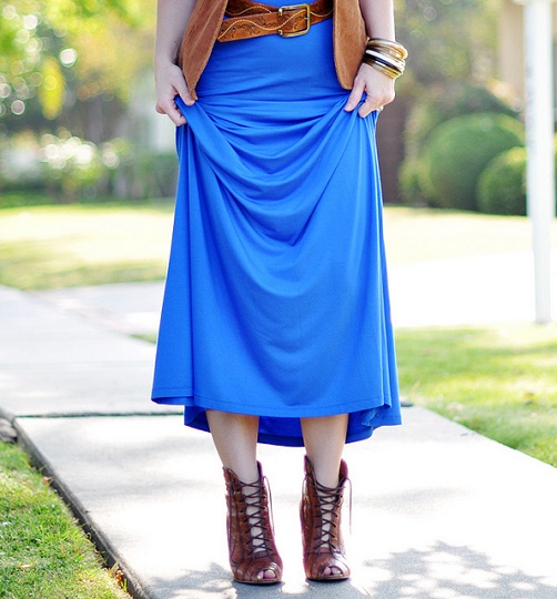 Long Blue Maxi Dress photo by Maegan Tintar